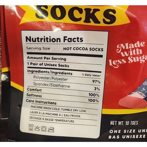 Hot Cocoa SOCKS novelty gift pack unisex warm crew christmas winter mens womens - Picture 3 of 4